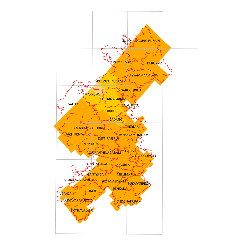 Storm surge inundation map for cyclone with wind speed